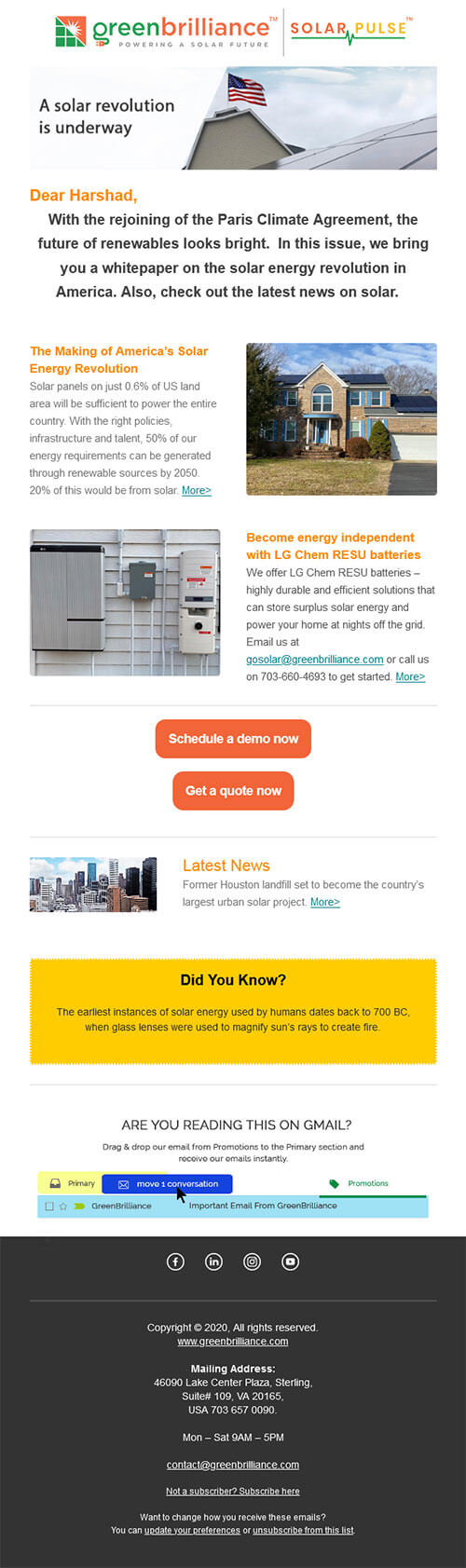 GreenBrilliance: A solar revolution is underway