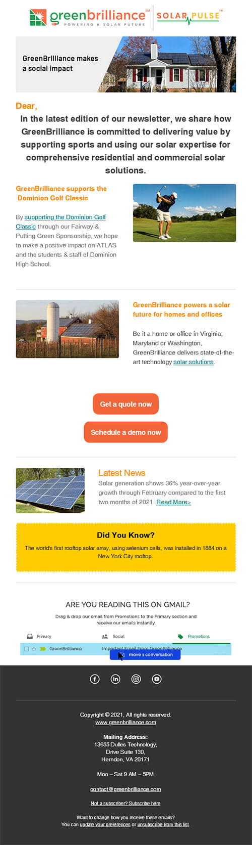 GreenBrilliance makes a social impact